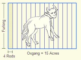 Machine generated alternative text:
Ill* 
Oxgang = 15 Acres 
4 Rods 